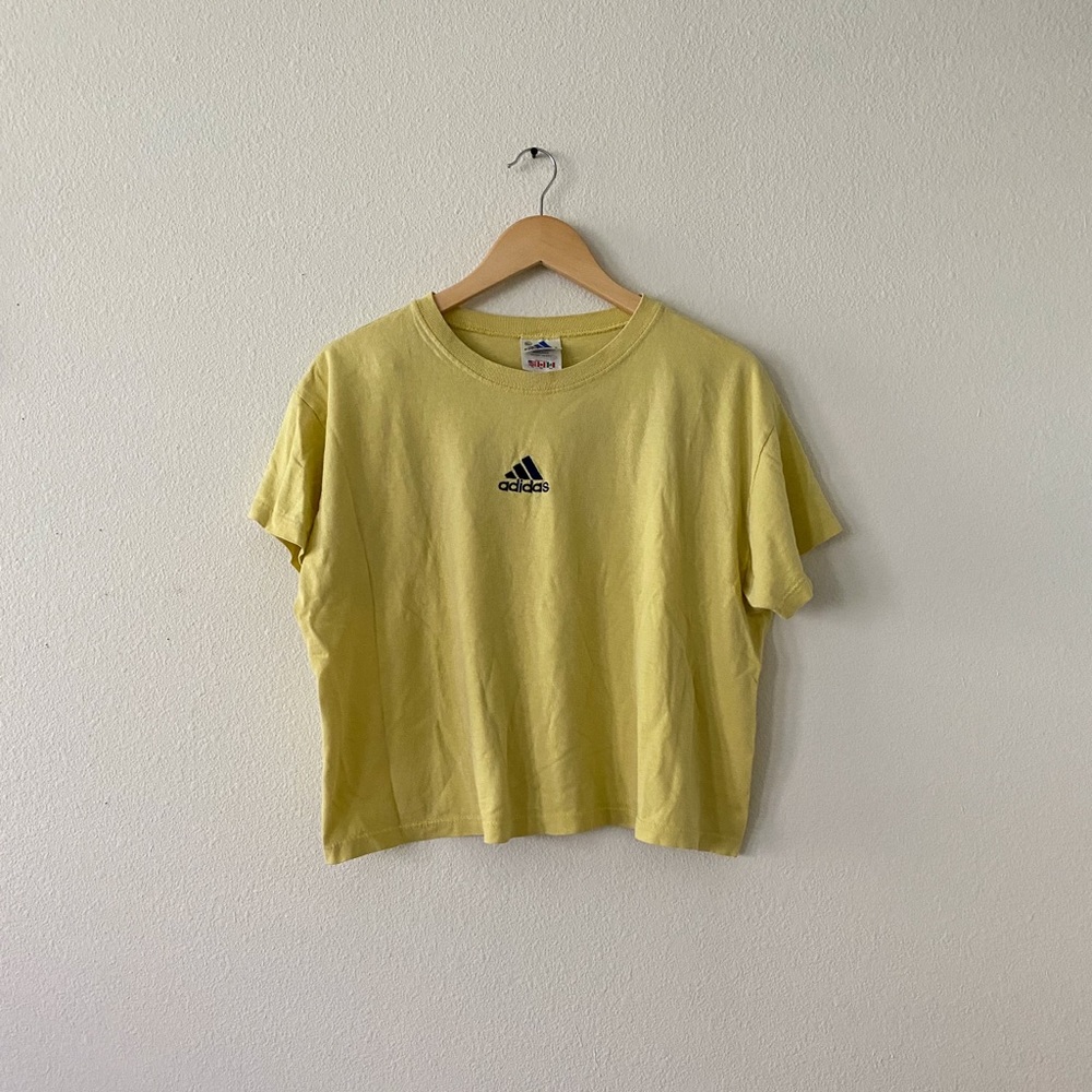 SOLD Vintage Yellow Adidas Tee - Picture 2 of 6